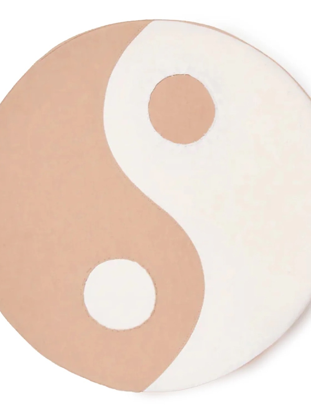 Neutral Beige and White Yin Yang Wall Accent - Home Accents Decor